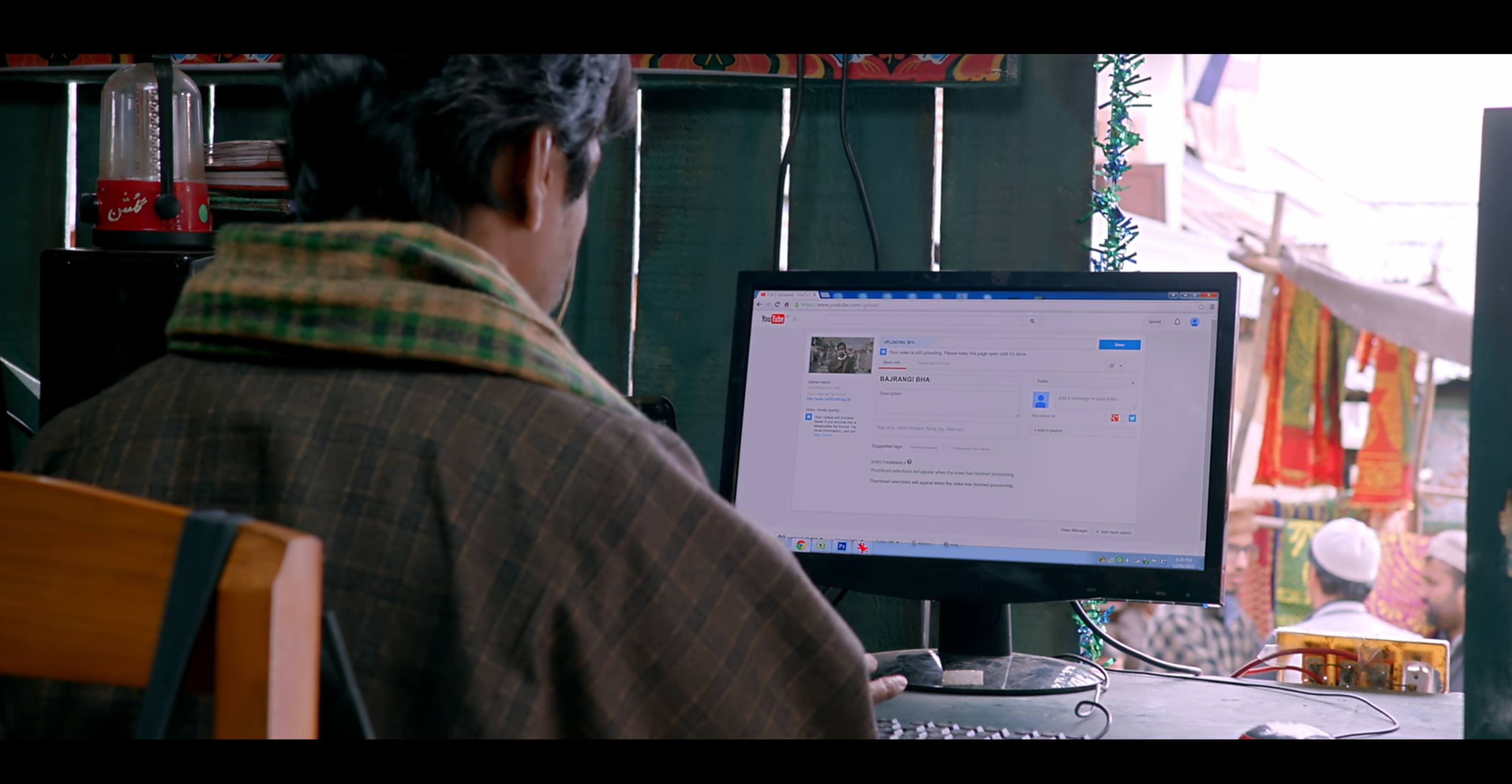 Chand Nawab upload's his video to Youtube