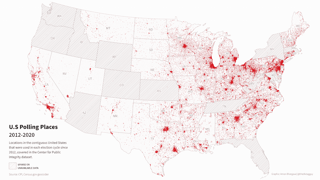 Thumbnail for Viz of the Week: U.S Polling Places